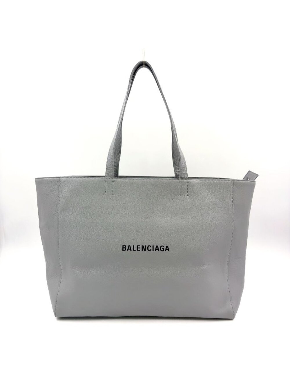 Balenciaga Everyday Leather Light Gray Tote Bag Silver